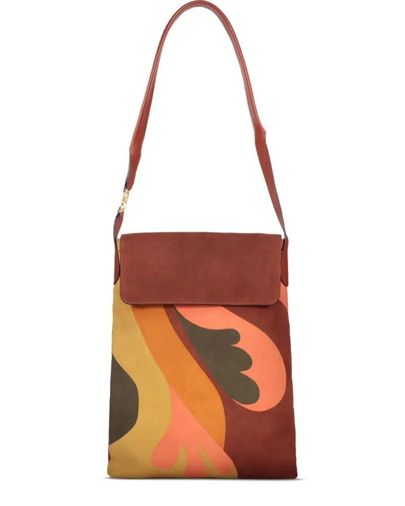 Alberta Ferretti Schultertasche mit Klappverschluss - Orange Orange