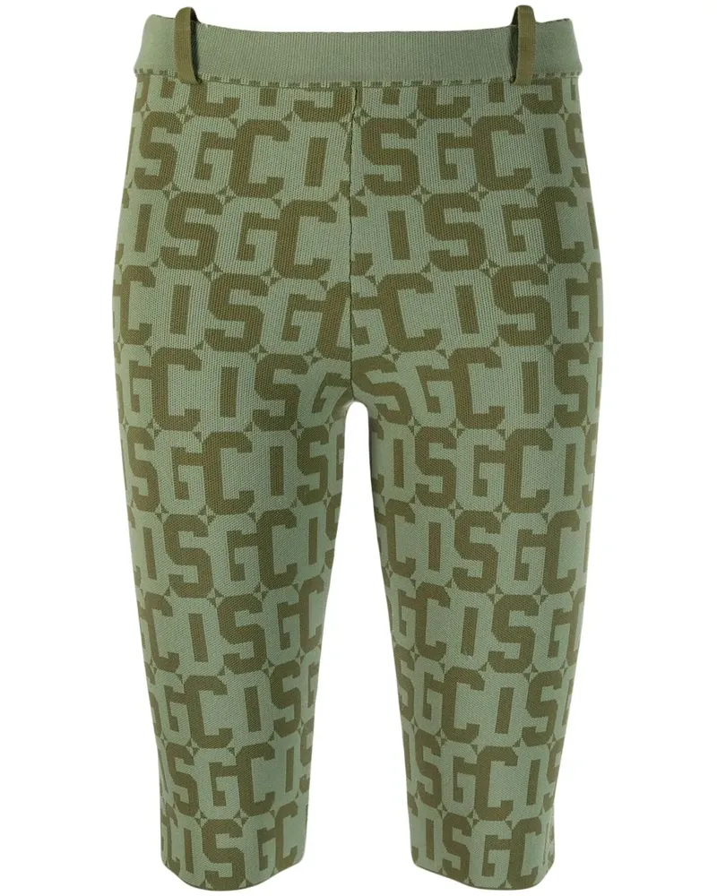 GCDS Zweifarbige Cropped-Leggings - Grün Grün