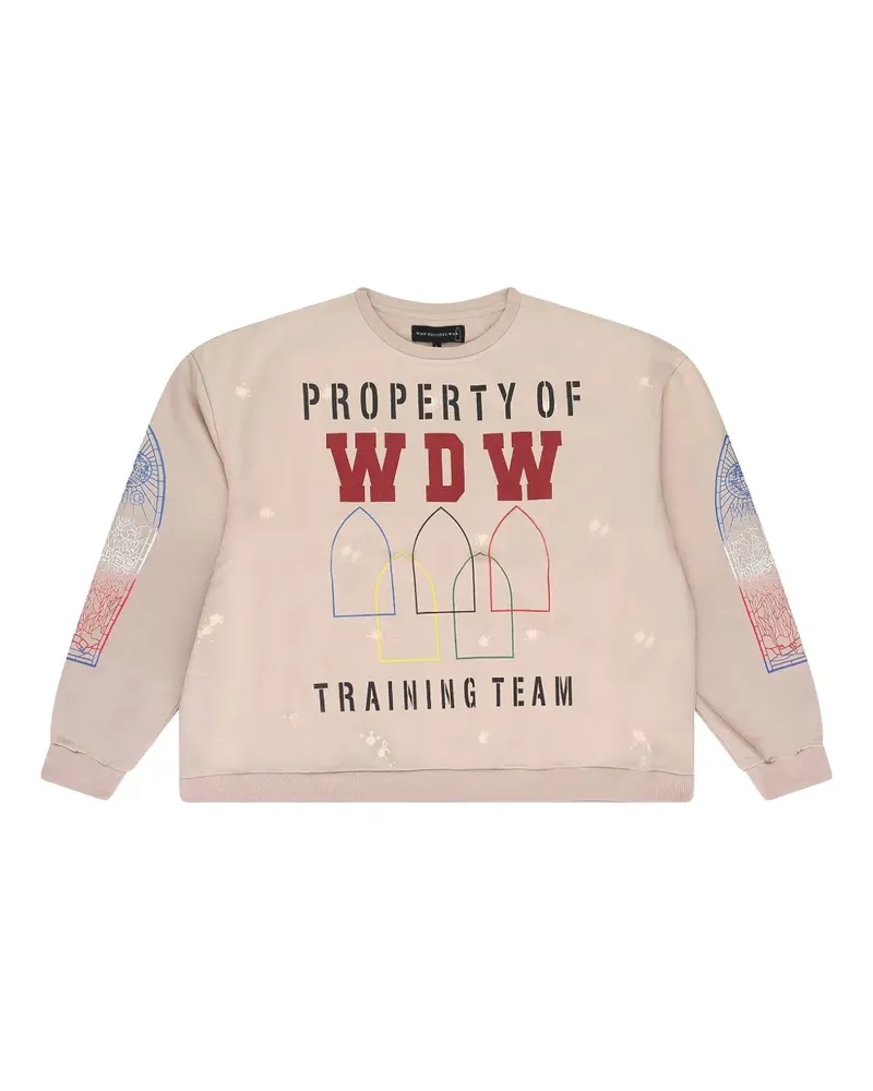 WHO DECIDES WAR crew-neck sweatshirt - Nude Nude