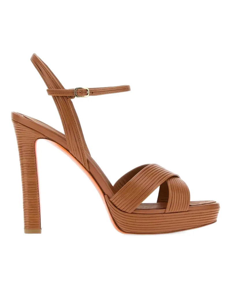 Santoni adjustable strap heeled sandals - Braun Braun