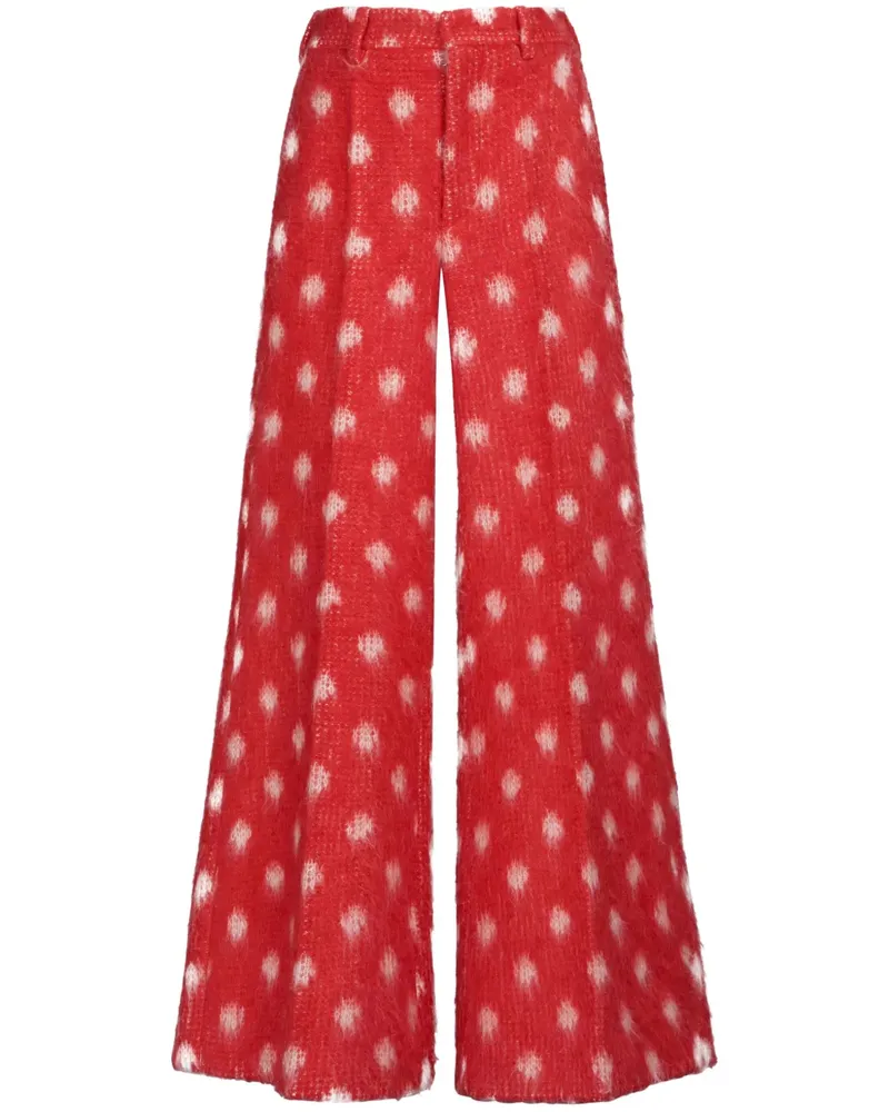 Marni Weite Hose mit Polka Dots - Rot Rot