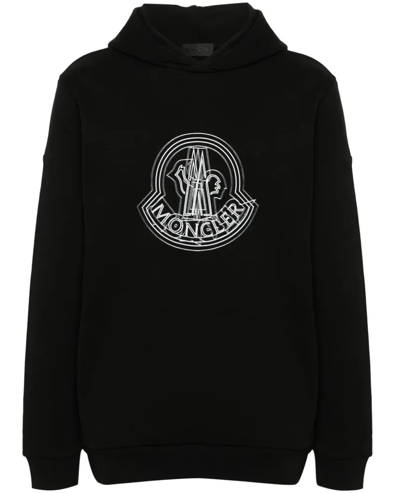 Moncler Hoodie mit Logo-Print - Schwarz Schwarz