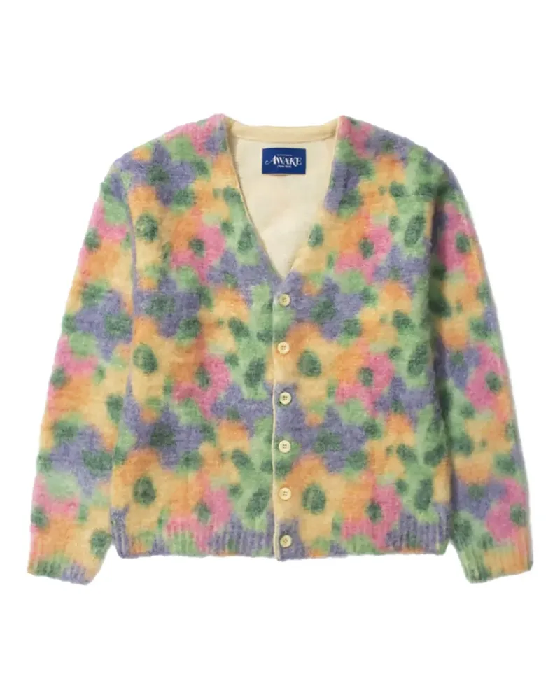 AWAKE NY floral-print cardigan - Gelb Gelb