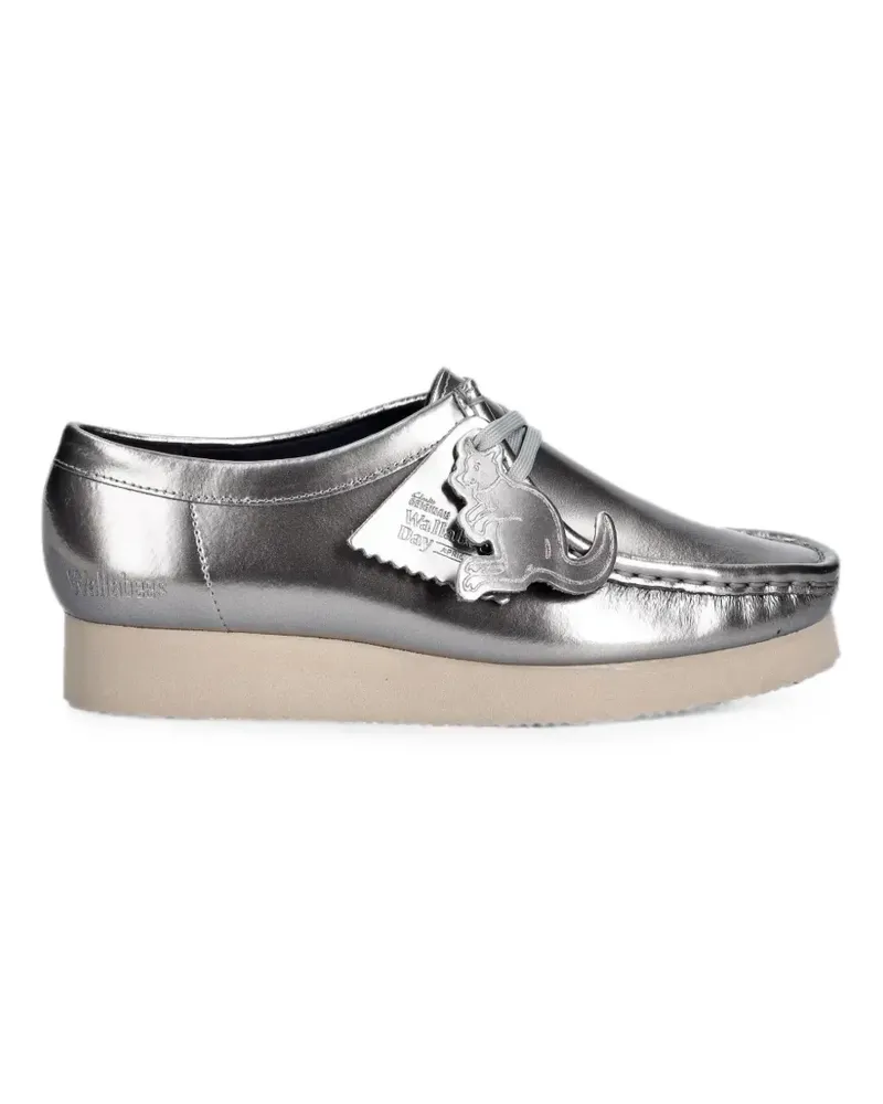 Clarks Wallabees metallic loafers - Silber Silber