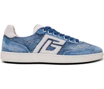 Sneakers mit Logo-Patch - Blau