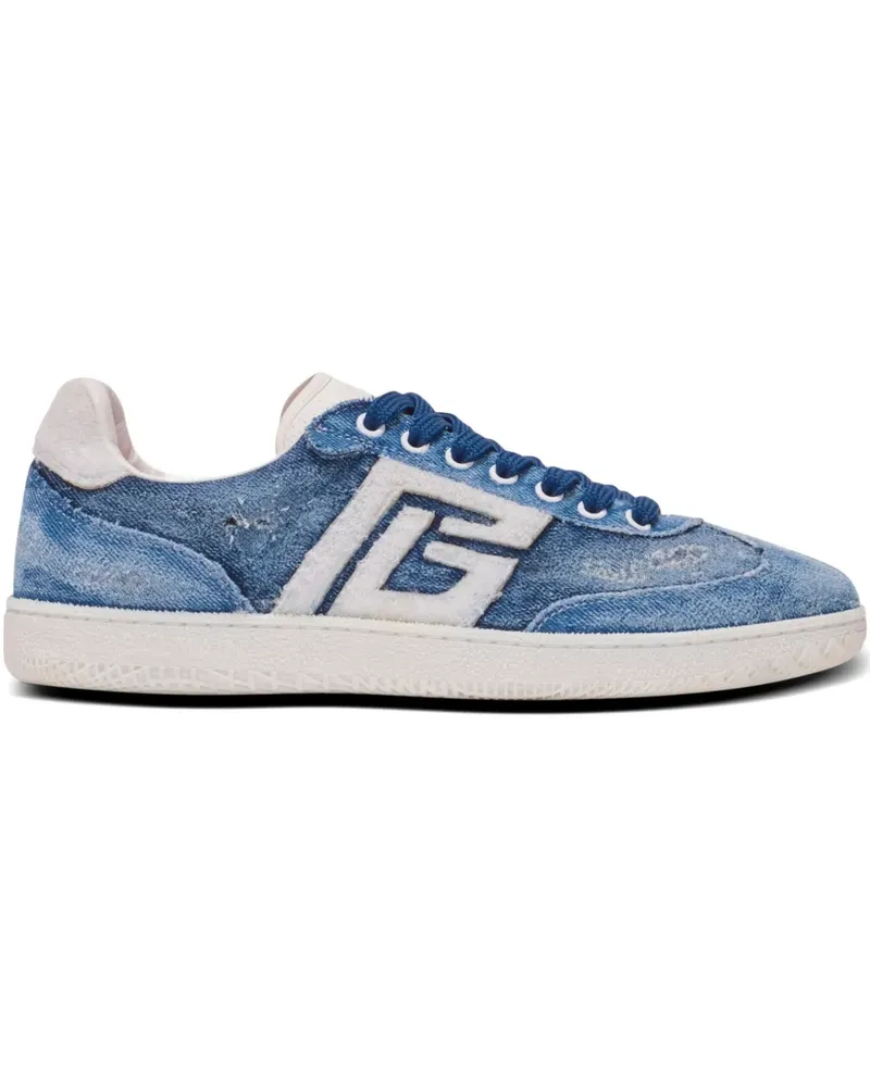 Balmain Sneakers mit Logo-Patch - Blau Blau