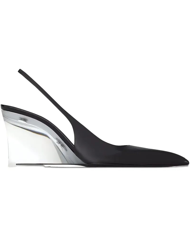 Saint Laurent Slingback-Pumps mit Wedge-Absatz - Schwarz Schwarz