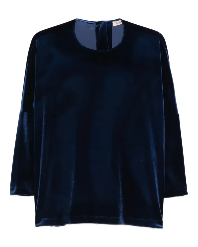 Blanca velvet long-sleeved top - Blau Blau