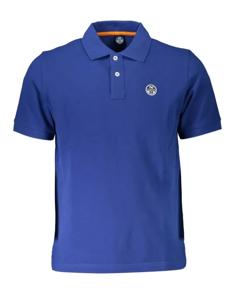 North Sails logo-detail cotton polo shirt - Blau Blau