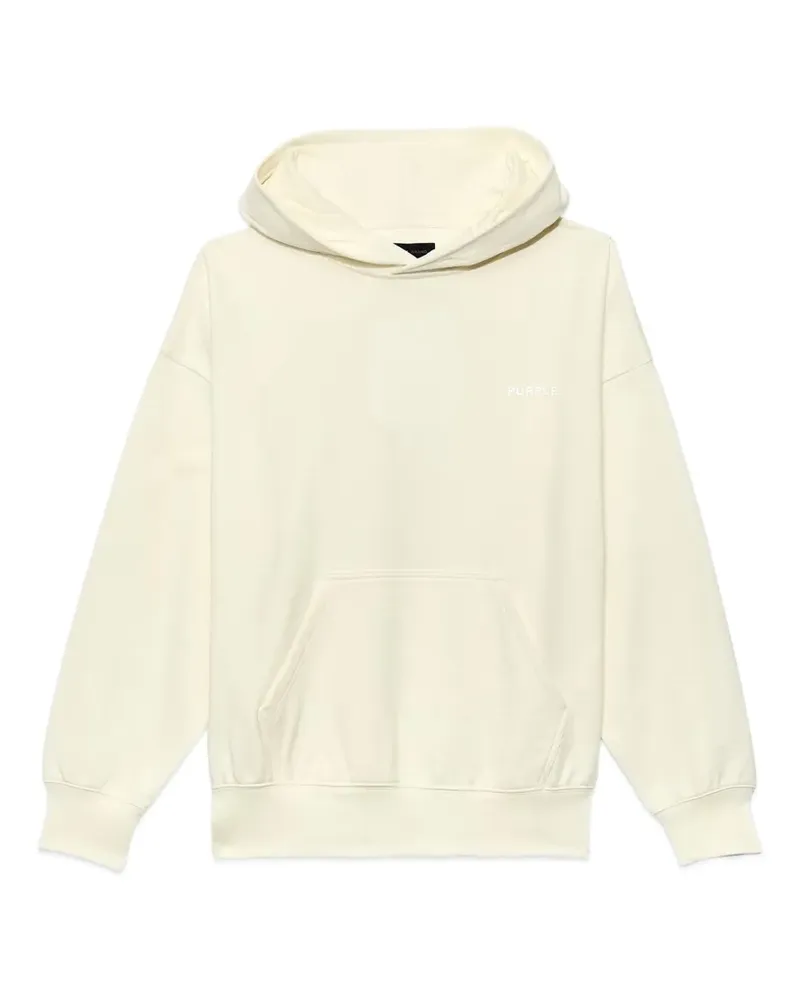 PURPLE BRAND logo-print cotton hoodie - Weiß Weiß