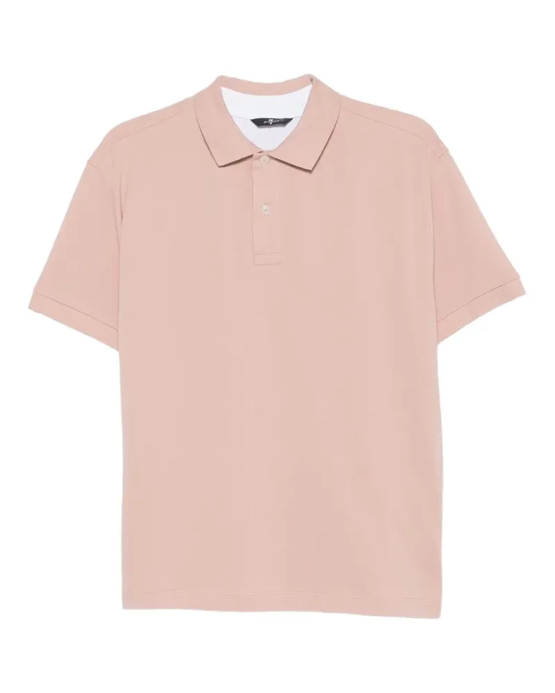 7 for all mankind layered-effect polo shirt - Rosa Rosa