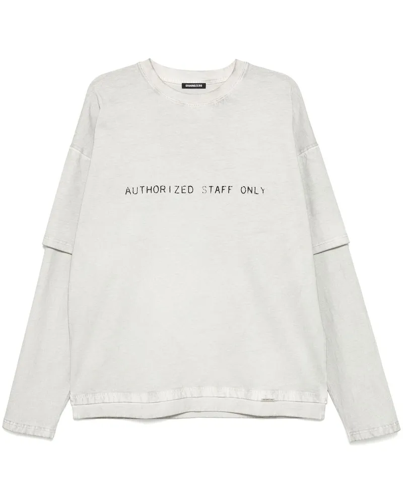 Ground Zero T-Shirt mit grafischem Print - Grau Grau