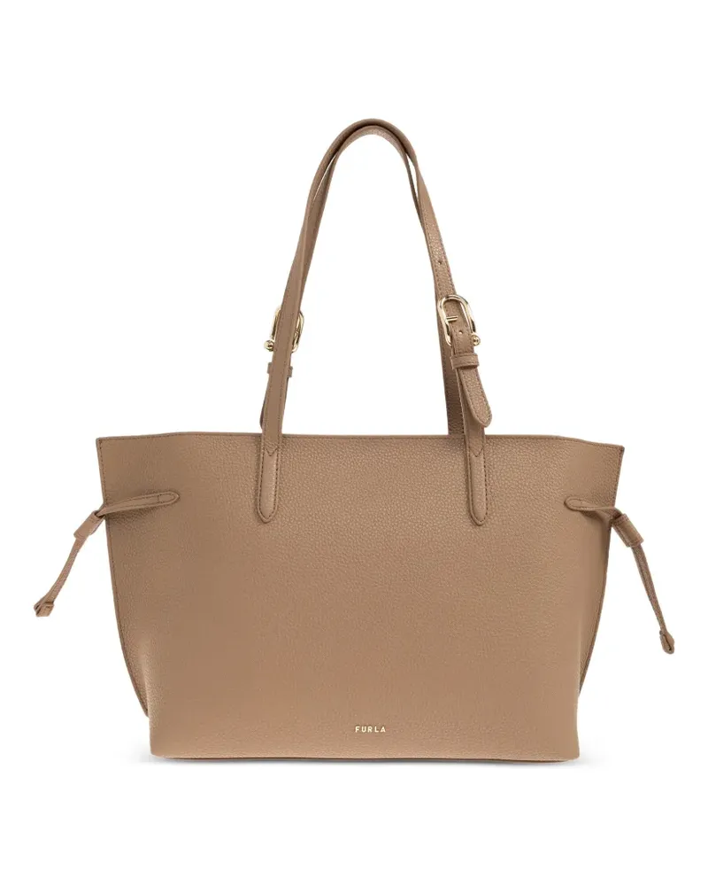 Furla medium Ava leather tote bag - Nude Nude