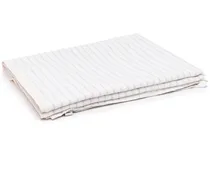 Gestreiftes Handtuch aus Bio-Baumwolle - Weiß