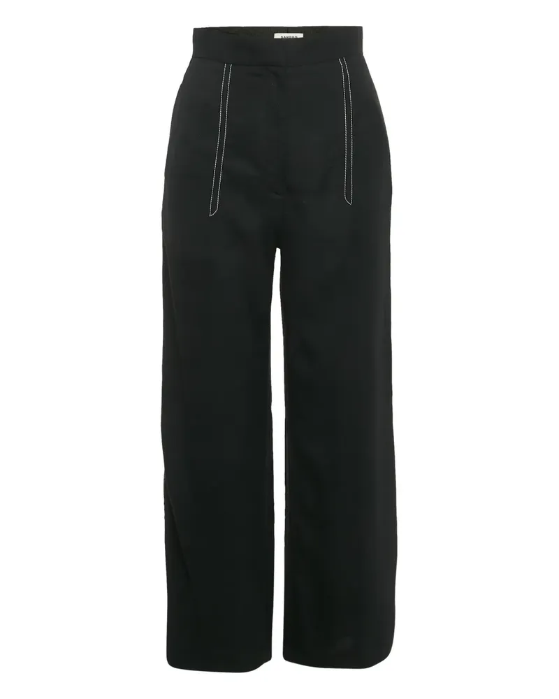 Sandro contrast-stitch trousers - Schwarz Schwarz