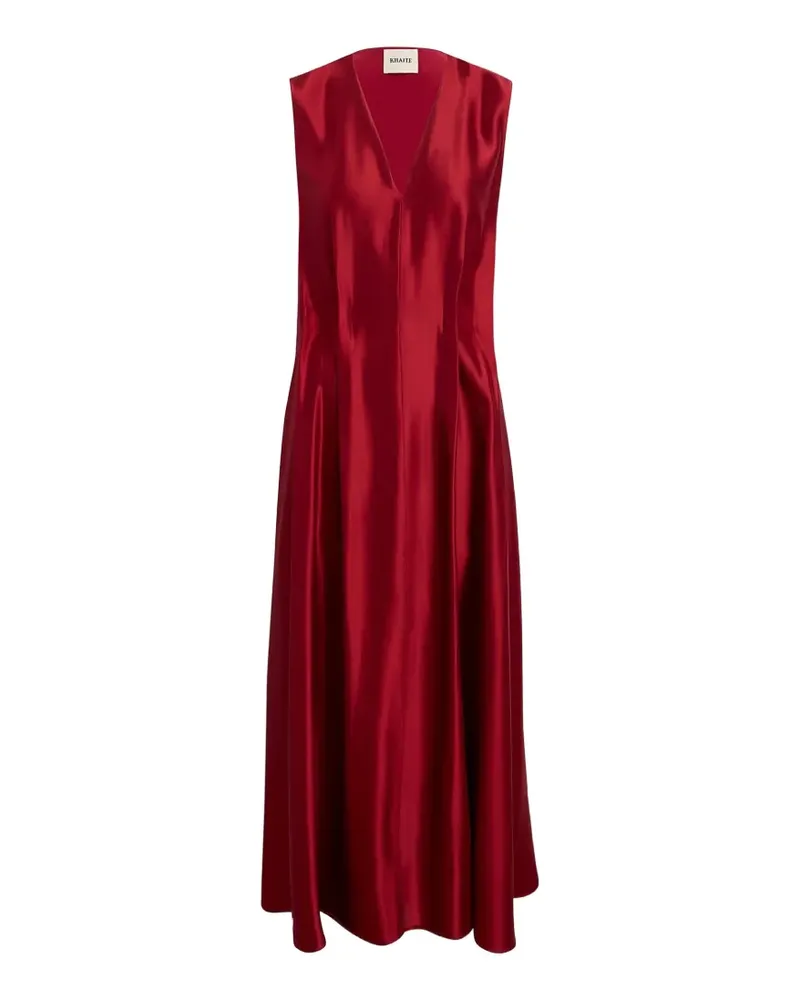 KHAITE Syd Kleid mit V-Ausschnitt - Rot Rot