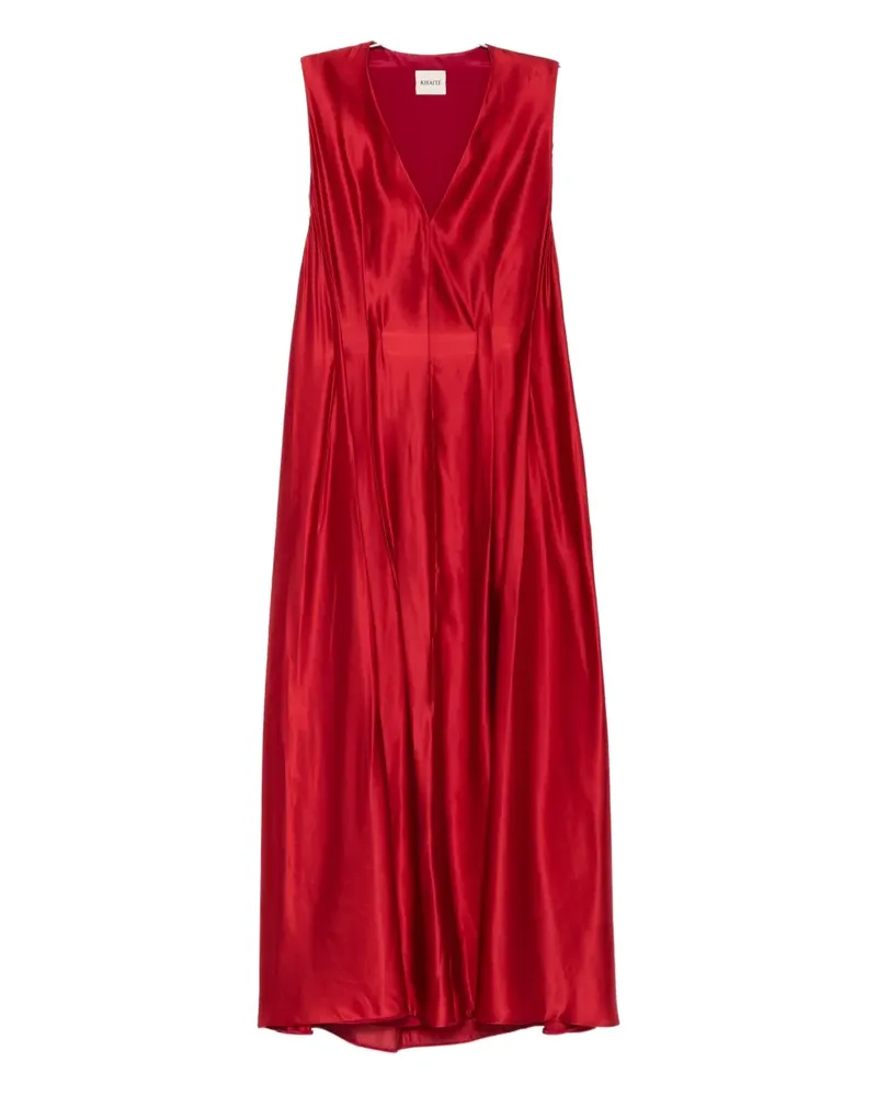 KHAITE Syd V-neck dress - Rot Rot