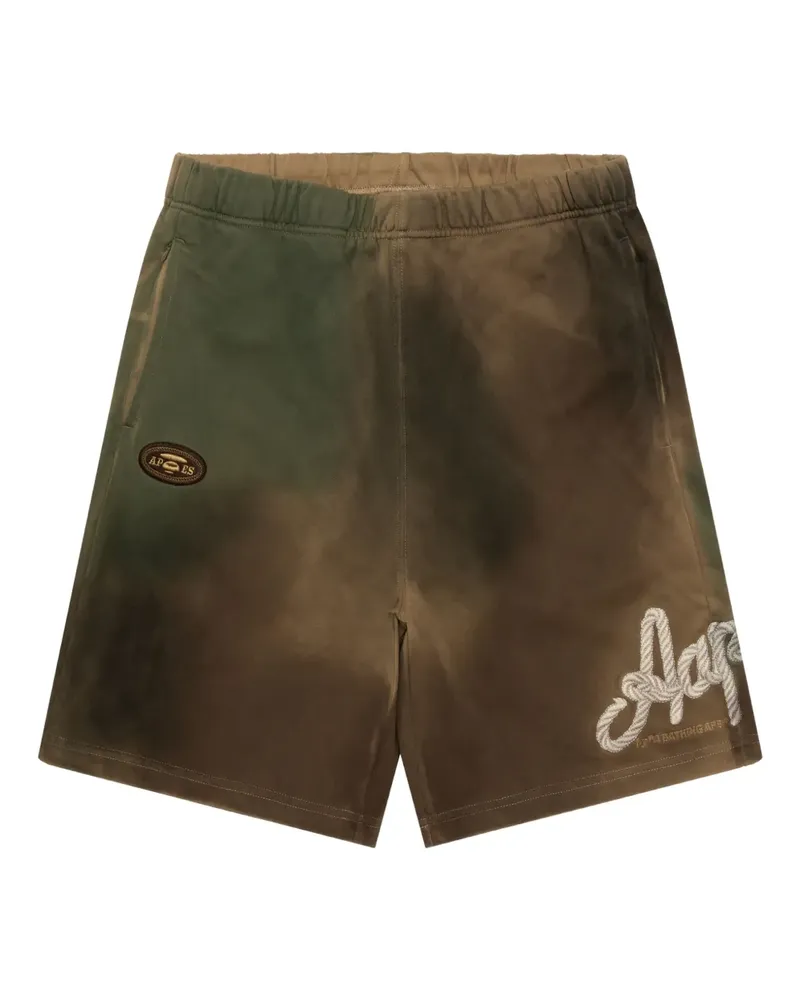 BAPE Shorts mit Batikmuster - Braun Braun