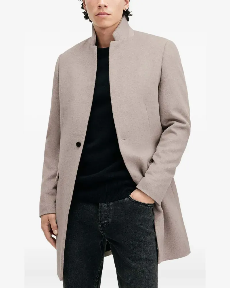 AllSaints Hargrove single-breasted coat - Nude Nude