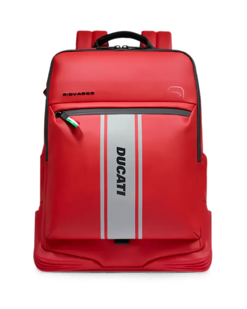 Piquadro x Ducati logo-print backpack - Rot Rot