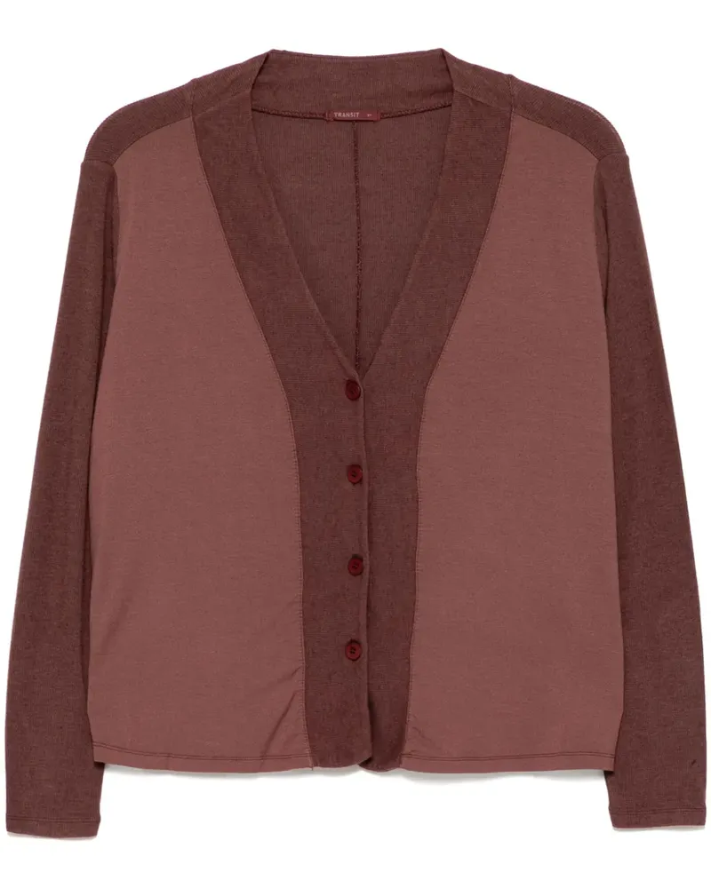 TRANSIT Cardigan mit Einsätzen - Rot Rot