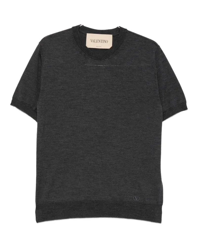 Valentino Garavani short-sleeve knitted T-shirt - Grau Grau