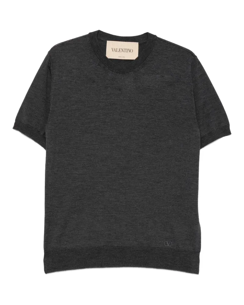Valentino Garavani short-sleeve knitted T-shirt - Grau Grau