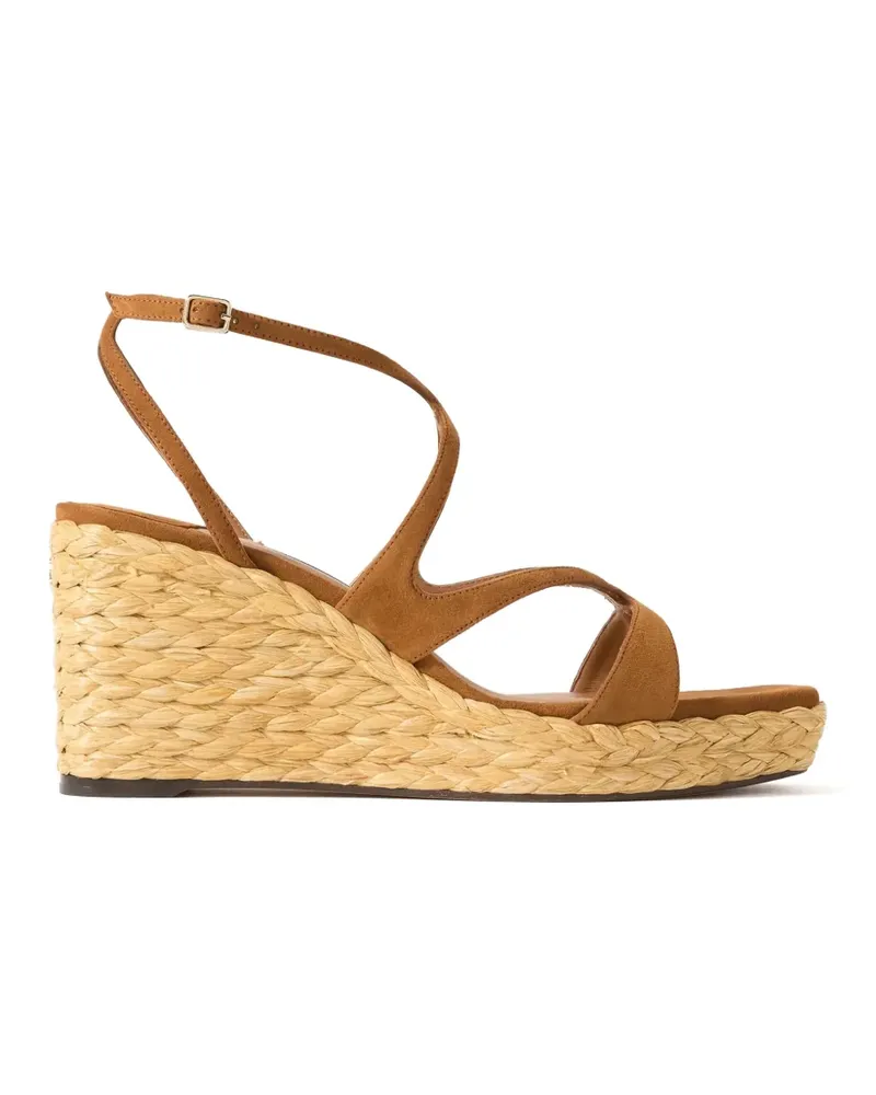 Jimmy Choo ayla leather wedge espadrilles - Braun Braun