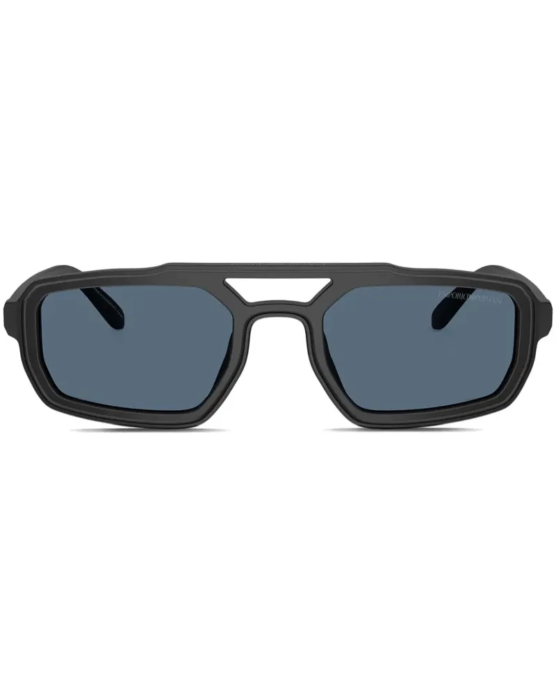 Emporio Armani Matte Sonnenbrille - Schwarz Schwarz