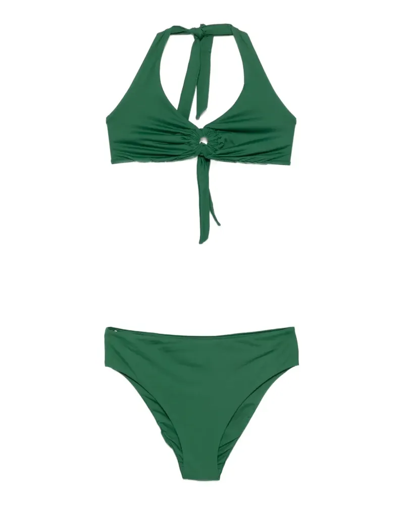 FISICO-Cristina Ferrari halterneck ring-detail bikini - Grün Grün