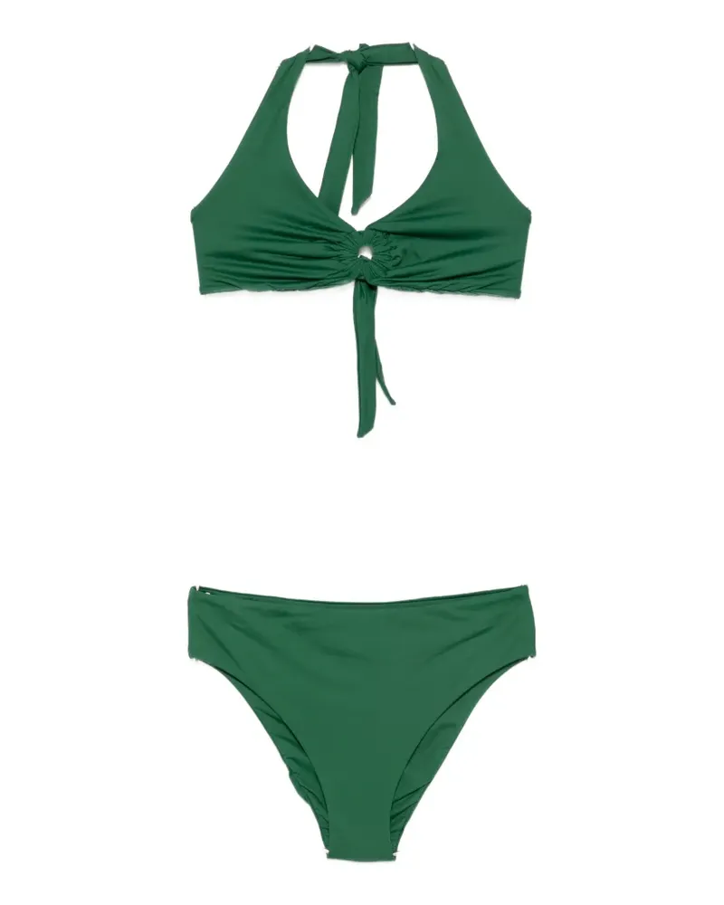 FISICO-Cristina Ferrari halterneck ring-detail bikini - Grün Grün