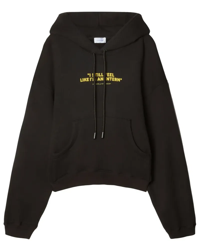 OFF-WHITE Hoodie mit Slogan-Print - Schwarz Schwarz