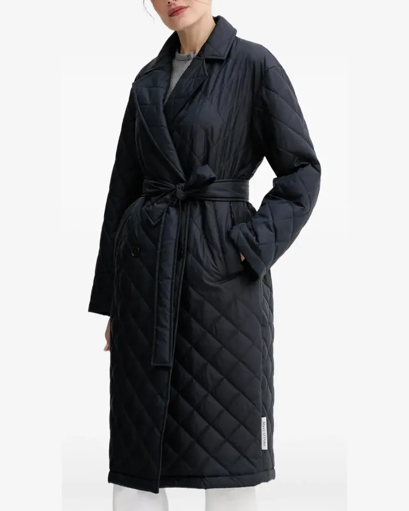 Marc O'Polo quilted belted coat - Blau Blau