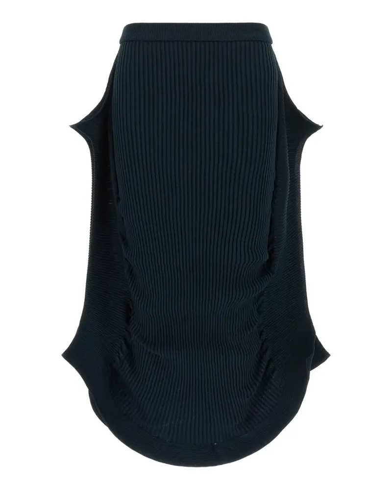 Issey Miyake Prance Maxirock aus geripptem Strick - Blau Blau