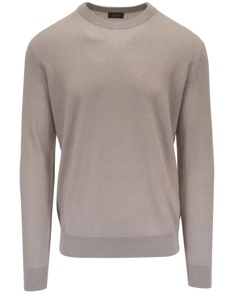 Brioni Fein gestrickter Pullover - Nude Nude