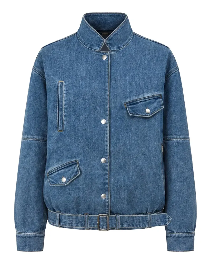 tibi Moto Jeans-Bomberjacke - Blau Blau