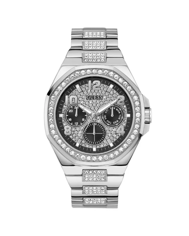 Guess Kristallverzierte 46mm - Schwarz Schwarz