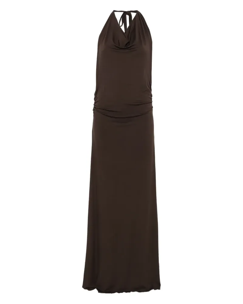 GIMAGUAS Kleid mit Neckholder-Ausschnitt - Braun Braun