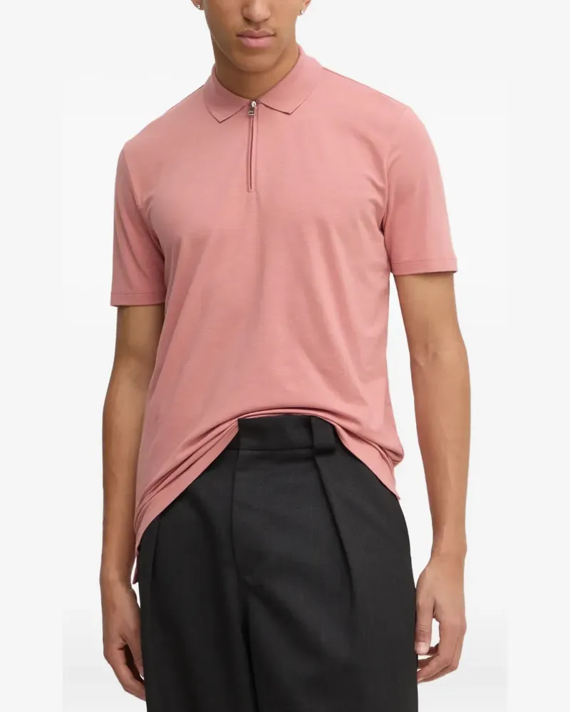 HUGO BOSS Poloshirt mit Reißverschluss - Rosa Rosa
