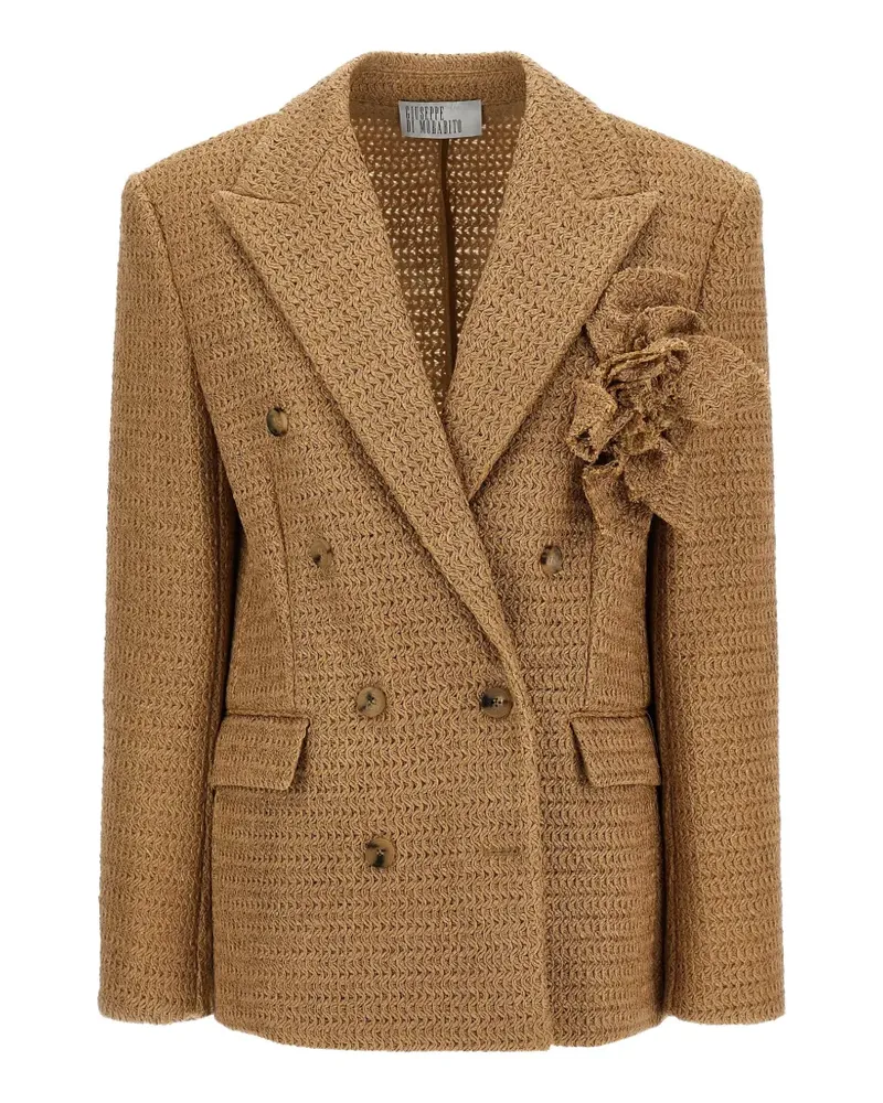 Giuseppe di Morabito Blazer mit geflochtenen Blumen - Braun Braun