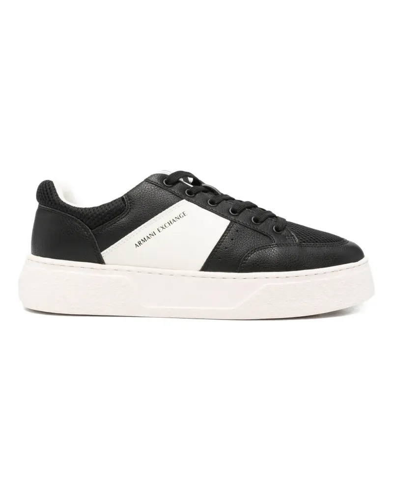 Armani Exchange logo-print sneakers - Schwarz Schwarz