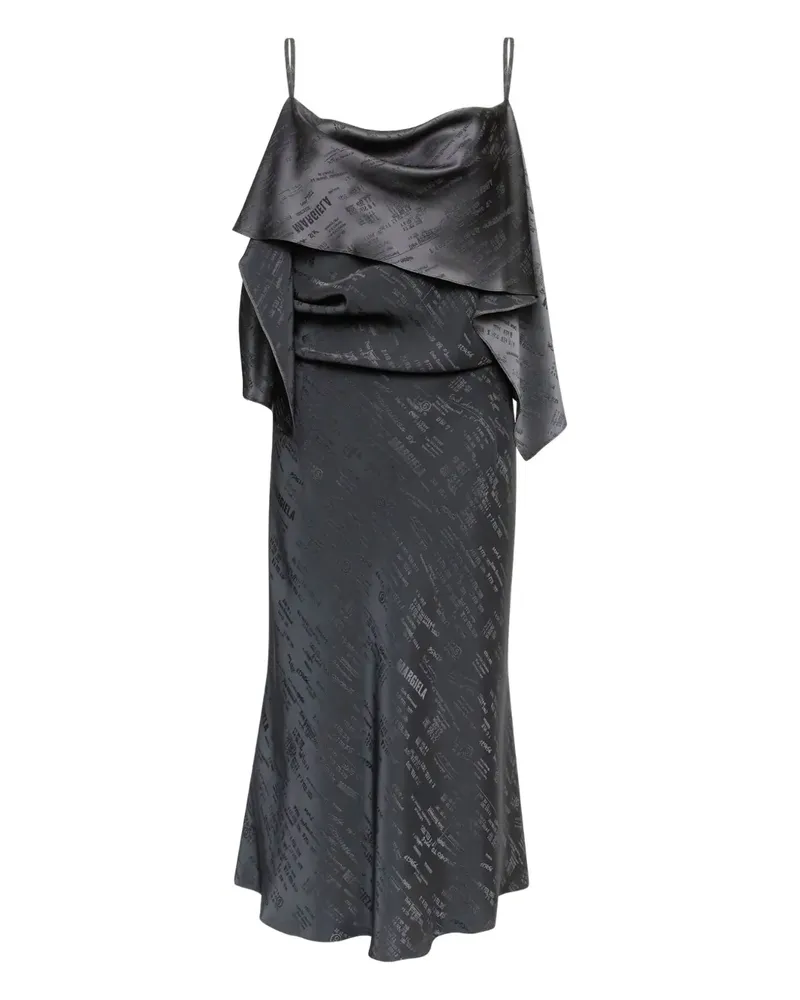 Maison Margiela Midikleid mit Rüschen - Grau Grau