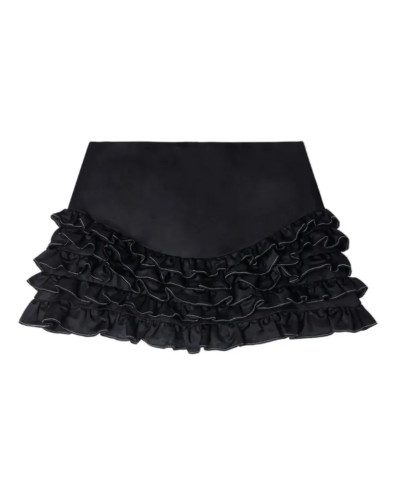 Sandro Shorts mit Rüschen - Schwarz Schwarz
