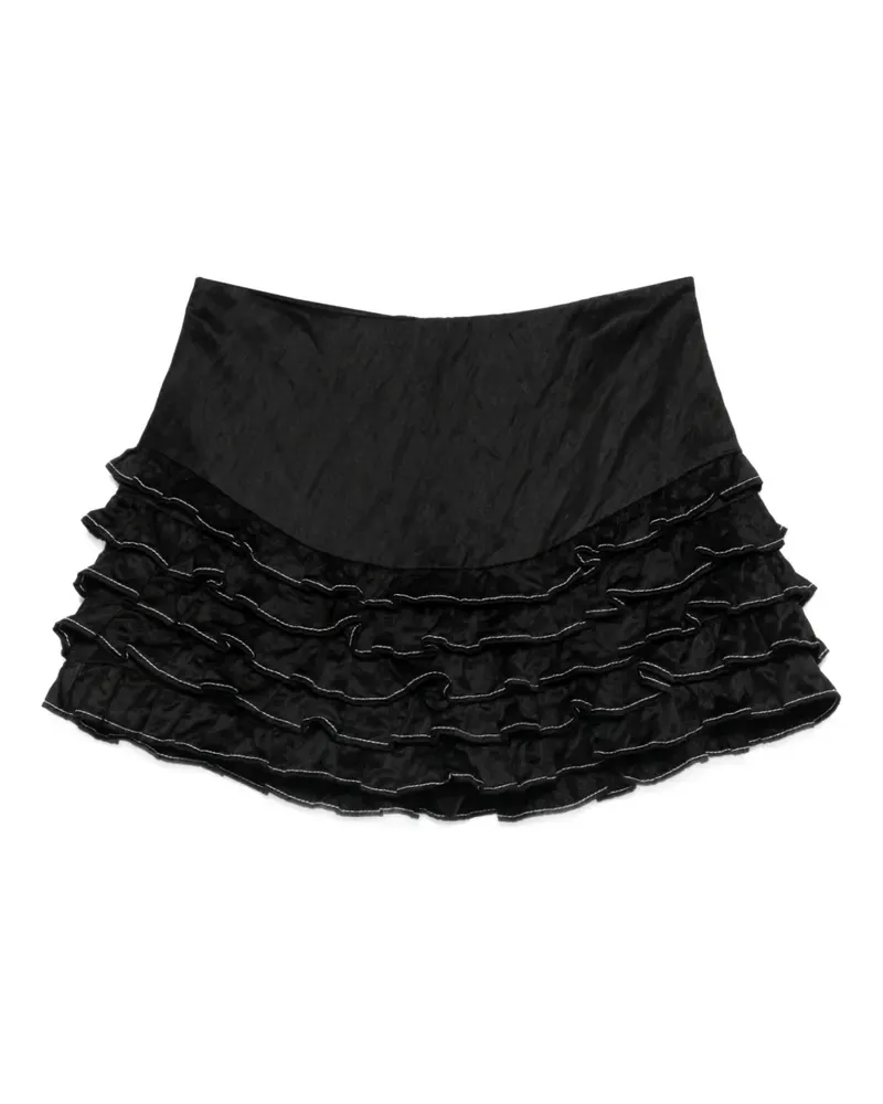 Sandro Shorts mit Rüschen - Schwarz Schwarz