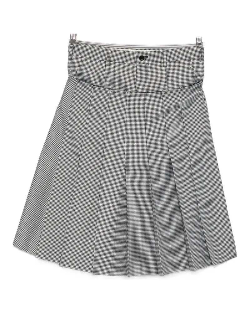Comme des Garçons pleated check midi skirt - Schwarz Schwarz