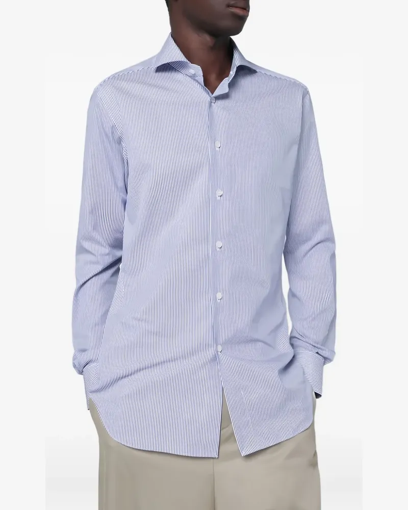 XACUS long-sleeve striped shirt - Blau Blau
