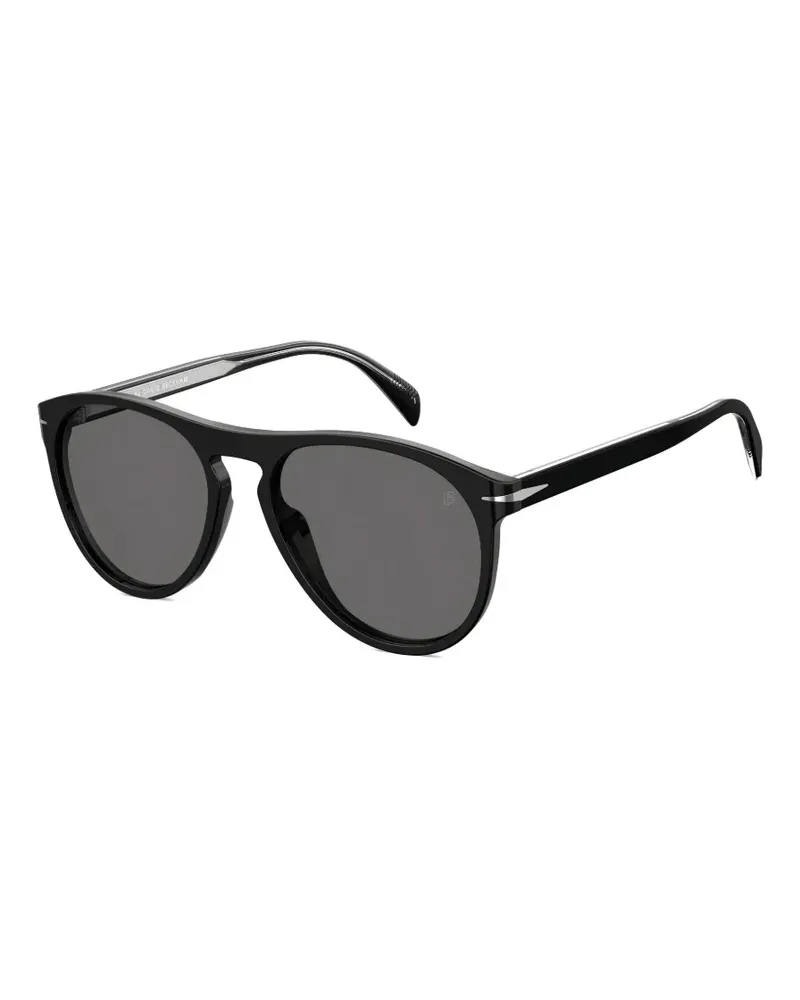 EYEWEAR by DAVID BECKHAM Sonnenbrille mit rundem Gestell - Schwarz Schwarz