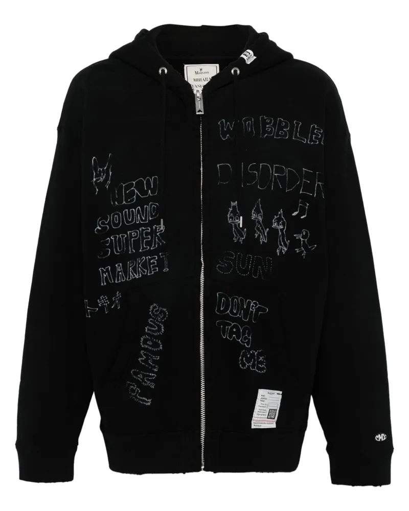 MIHARAYASUHIRO Kapuzenjacke mit Reißverschluss - Schwarz Schwarz