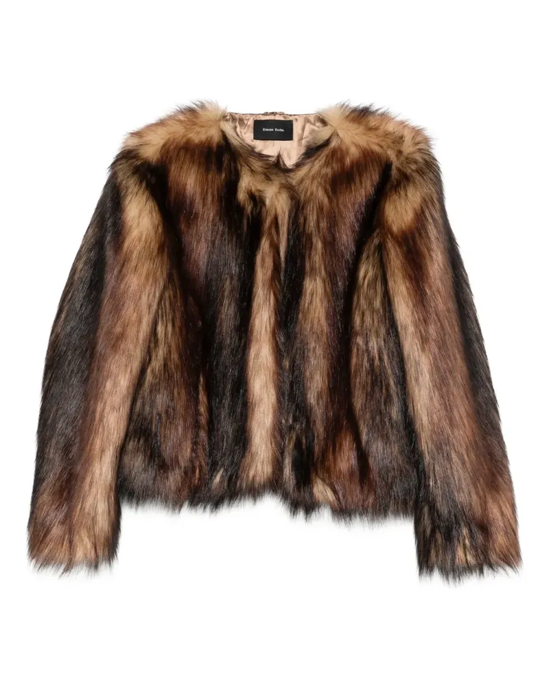 Simone Rocha Jacke aus Faux Fur - Braun Braun
