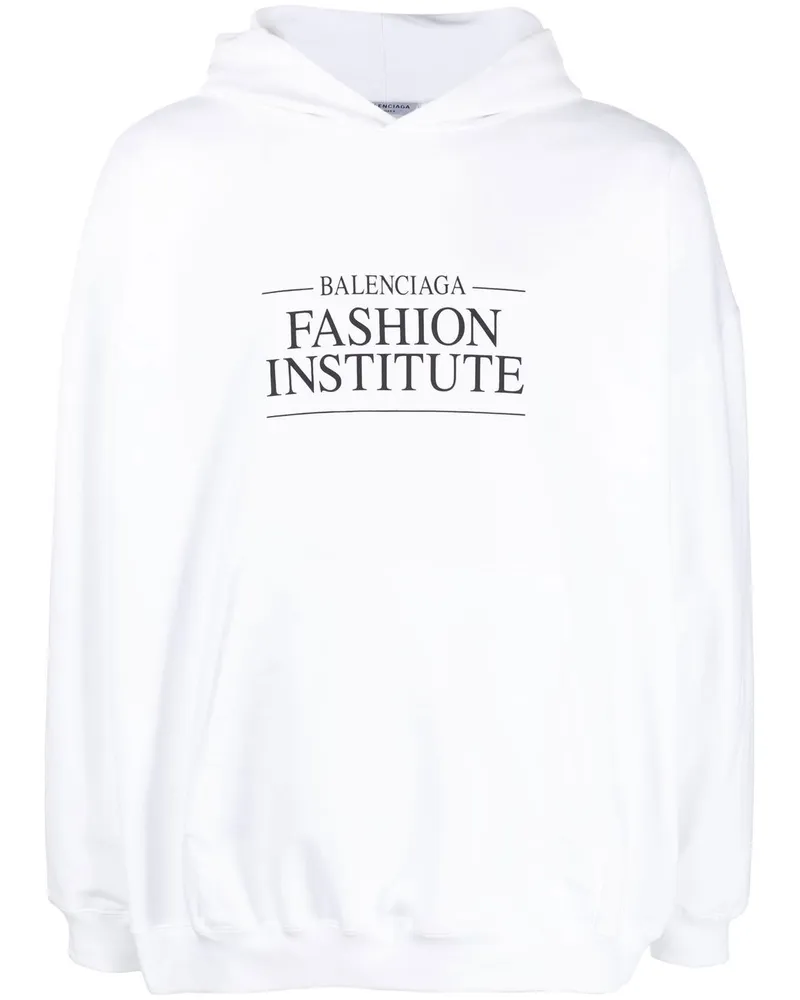 Balenciaga Hoodie mit Slogan-Print - Weiß Weiß